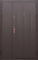 Металлические полуторные двустворчатые входные двери металл/МДФ наружные на улицу 120 см.